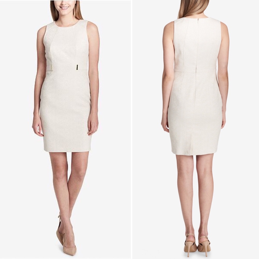 Calvin Klein Animal Print Sheath Dress 4